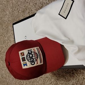 Gucci hat dark red